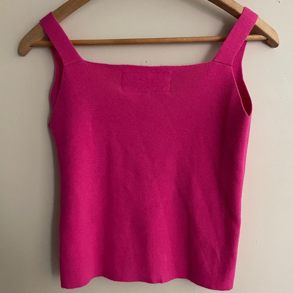 Pink Martini fuchsia cross knit tank size s - Picture 3 of 4